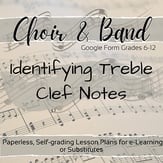 Identifying Treble Clef Notes Digital File Digital Resources cover